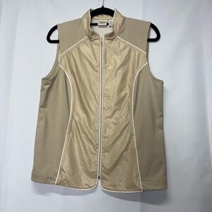 Zenergy Golf Chic By Chico's Polka Dot Vest Women's Sleeveless‎ Golfing Layering